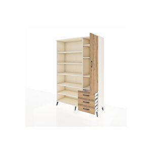 Hyperion Gardrop 9 Raflı 3 Çekmeceli Tek Kapaklı  132x44x195 Aytaşı-çam