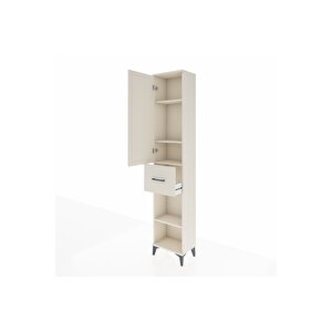 Arges Dolap 4 Raflı Tek Çekmeceli Tek Kapaklı 44x30x221 Aytaşı-aytaşı