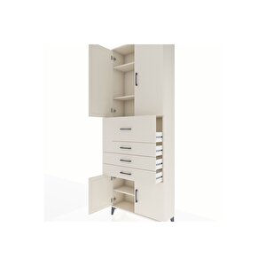 Arges Dolap 4 Raflı 4 Çekmeceli 4 Kapaklı 88x30x243 Aytaşı-aytaşı