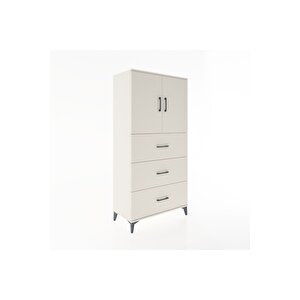 Hyperion Dolap 2 Raflı 3 Çekmeceli 2 Kapaklı 88x44x182 Aytaşı-aytaşı