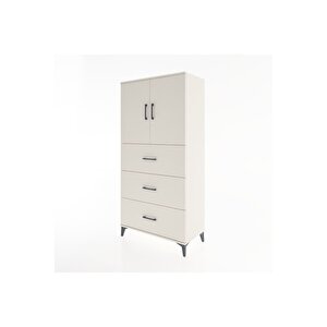 Hyperion Dolap 2 Raflı 3 Çekmeceli 2 Kapaklı 88x44x182 Aytaşı-aytaşı