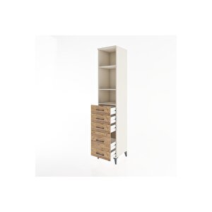 Hyperion Dolap 3 Raflı 5 Çekmeceli 44x44x221 Aytaşı-çam