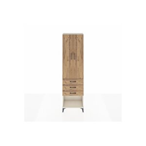 Arges Dolap 3 Raflı 3 Çekmeceli 2 Kapaklı 60x30x221 Aytaşı-çam