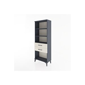 Arges Dolap 3 Raflı 2 Çekmeceli 60x30x163 Antrasit-aytaşı