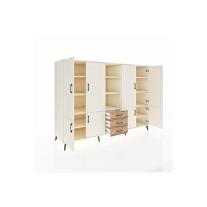 Kronos Dolap 11 Raflı 3 Çekmeceli 8 Kapaklı 220x59x163 Aytaşı-aytaşı/çam