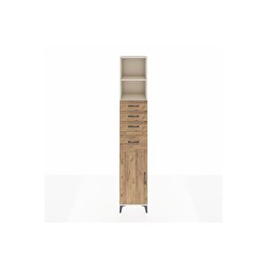 Hyperion Dolap 3 Raflı 4 Çekmeceli Tek Kapaklı 44x44x243 Aytaşı-çam