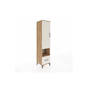 Hyperion Dolap 3 Raflı Tek Çekmeceli Tek Askılı 44x44x195 Çam-aytaşı