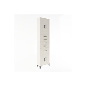 Arges Dolap 2 Raflı 5 Çekmeceli 4 Kapaklı 60x30x243 Aytaşı-aytaşı