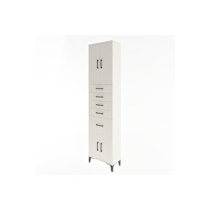 Arges Dolap 2 Raflı 5 Çekmeceli 4 Kapaklı 60x30x243 Aytaşı-aytaşı