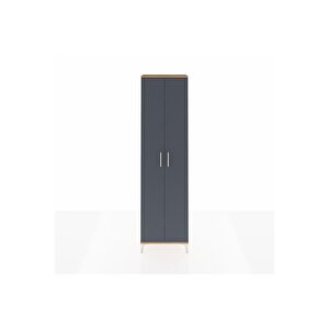Arges Dolap 5 Raflı 2 Kapaklı 60x30x221 Çam-antrasit