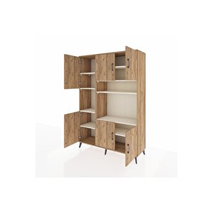 Hyperion Dolap 9 Raflı 6 Kapaklı 132x44x195 Çam-çam/aytaşı