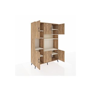Hyperion Dolap 9 Raflı 6 Kapaklı 132x44x195 Çam-çam/aytaşı