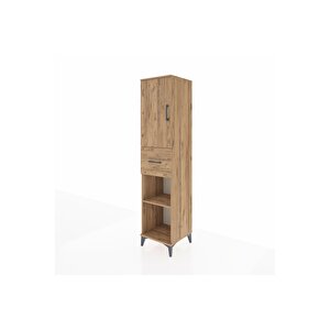 Hyperion Dolap 4 Raflı Tek Çekmeceli Tek Kapaklı 44x44x195 Çam-çam