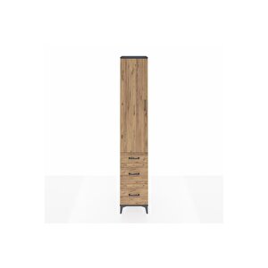 Hyperion Dolap 2 Raflı 3 Çekmeceli Tek Askılı 44x44x243 Antrasit-çam