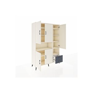 Hyperion Dolap 10 Raflı 2 Çekmeceli 5 Kapaklı 132x44x195 Aytaşı-aytaşı/antrasit