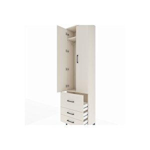 Arges Dolap 2 Raflı 3 Çekmeceli Tek Askılı 60x30x221 Aytaşı-aytaşı
