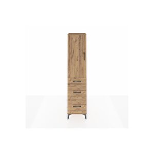 Hyperion Dolap Tek Raflı 3 Çekmeceli Tek Askılı 44x44x195 Çam-çam