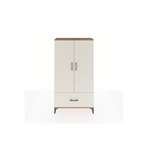 Arges Dolap 3 Raflı Tek Çekmeceli 2 Kapaklı 88x30x163 Çam-aytaşı