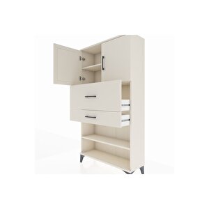 Arges Dolap 3 Raflı 2 Çekmeceli 2 Kapaklı 88x30x163 Aytaşı-aytaşı