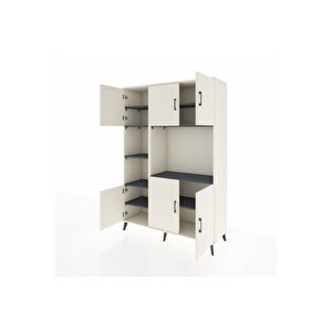 Hyperion Dolap 9 Raflı 6 Kapaklı 132x44x195 Aytaşı-aytaşı/antrasit