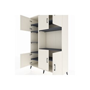 Hyperion Dolap 9 Raflı 6 Kapaklı 132x44x195 Aytaşı-aytaşı/antrasit