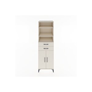 Hyperion Dolap 4 Raflı 2 Çekmeceli 2 Kapaklı 60x44x195 Aytaşı-aytaşı