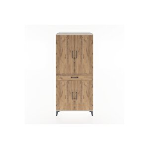 Hyperion Dolap 4 Raflı Tek Çekmeceli 4 Kapaklı 88x44x195 Aytaşı-çam