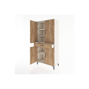 Hyperion Dolap 4 Raflı Tek Çekmeceli 4 Kapaklı 88x44x195 Aytaşı-çam