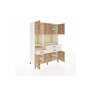 Kronos Dolap 9 Raflı 3 Çekmeceli 6 Kapaklı 132x59x195 Aytaşı-çam/aytaşı