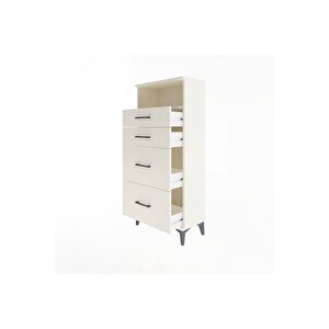 Arges Dolap Tek Raflı 4 Çekmeceli 60x30x134 Aytaşı-aytaşı