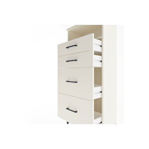 Arges Dolap Tek Raflı 4 Çekmeceli 60x30x134 Aytaşı-aytaşı