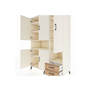 Kronos Dolap 10 Raflı 2 Çekmeceli 5 Kapaklı 132x59x195 Aytaşı-aytaşı/çam