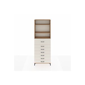 Arges Dolap 3 Raflı 7 Çekmeceli 88x30x243 Çam-aytaşı