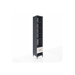 Hyperion Dolap 5 Raflı Tek Çekmeceli 44x44x243 Antrasit-aytaşı