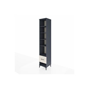 Hyperion Dolap 5 Raflı Tek Çekmeceli 44x44x243 Antrasit-aytaşı