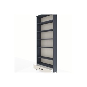 Arges Dolap 6 Raflı Tek Çekmeceli 88x30x243 Antrasit-aytaşı