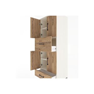 Hyperion Dolap 4 Raflı 2 Çekmeceli 4 Kapaklı 60x44x163 Aytaşı-çam