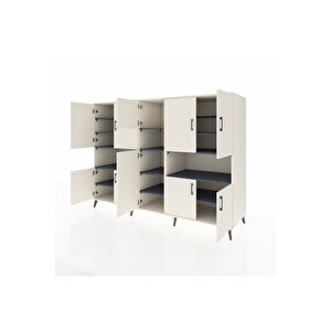 Kronos Dolap 14 Raflı 10 Kapaklı 220x59x163 Aytaşı-aytaşı/antrasit