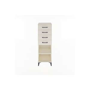 Arges Dolap Tek Raflı 4 Çekmeceli 44x30x134 Aytaşı-aytaşı