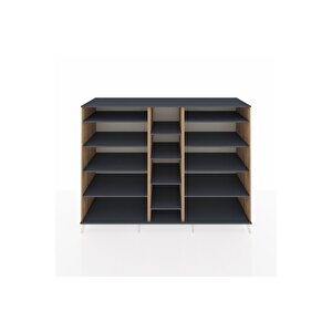 Kronos Dolap 11 Raflı  220x59x163 Çam-antrasit