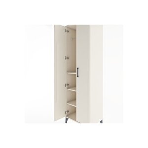 Hyperion Dolap 3 Raflı 2 Kapaklı Tek Askılı 60x44x195 Aytaşı-aytaşı