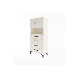 Arges Dolap Tek Raflı 5 Çekmeceli 60x30x134 Aytaşı-aytaşı