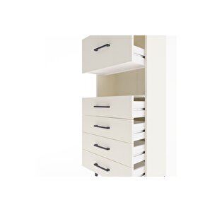 Arges Dolap Tek Raflı 5 Çekmeceli 60x30x134 Aytaşı-aytaşı