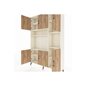 Arges Dolap 9 Raflı 6 Kapaklı 132x30x195 Aytaşı-çam/aytaşı