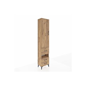 Arges Dolap 3 Raflı 3 Çekmeceli Tek Askılı 44x30x221 Çam-çam