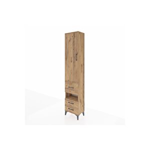 Arges Dolap 3 Raflı 3 Çekmeceli Tek Askılı 44x30x221 Çam-çam