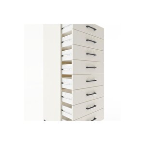 Hyperion Dolap Tek Raflı 8 Çekmeceli 60x44x182 Aytaşı-aytaşı