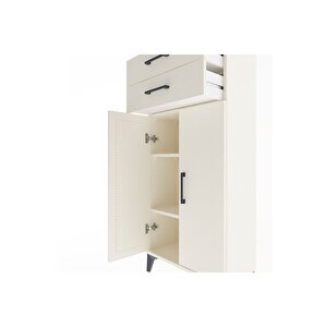 Arges Dolap 2 Raflı 2 Çekmeceli 2 Kapaklı 60x30x134 Aytaşı-aytaşı