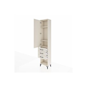 Arges Dolap 3 Raflı 3 Çekmeceli Tek Kapaklı 44x30x221 Aytaşı-aytaşı