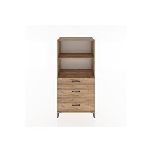 Hyperion Dolap 2 Raflı 3 Çekmeceli 88x44x182 Çam-çam